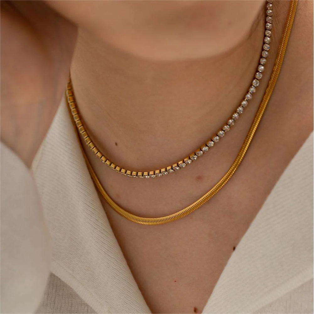 Layer Play Necklace - 18K Gold Plated