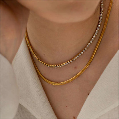 Layer Play Necklace - 18K Gold Plated