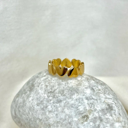 Nysa Heart Ring - 18K Gold Plated
