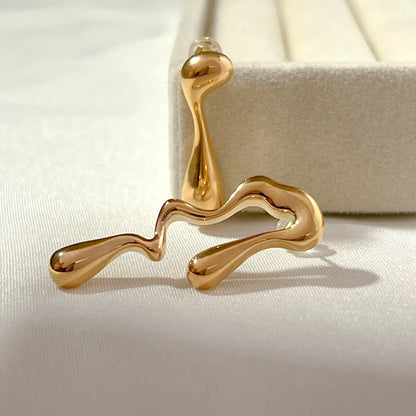 Melted Muse Earrings - 18K Gold Plated