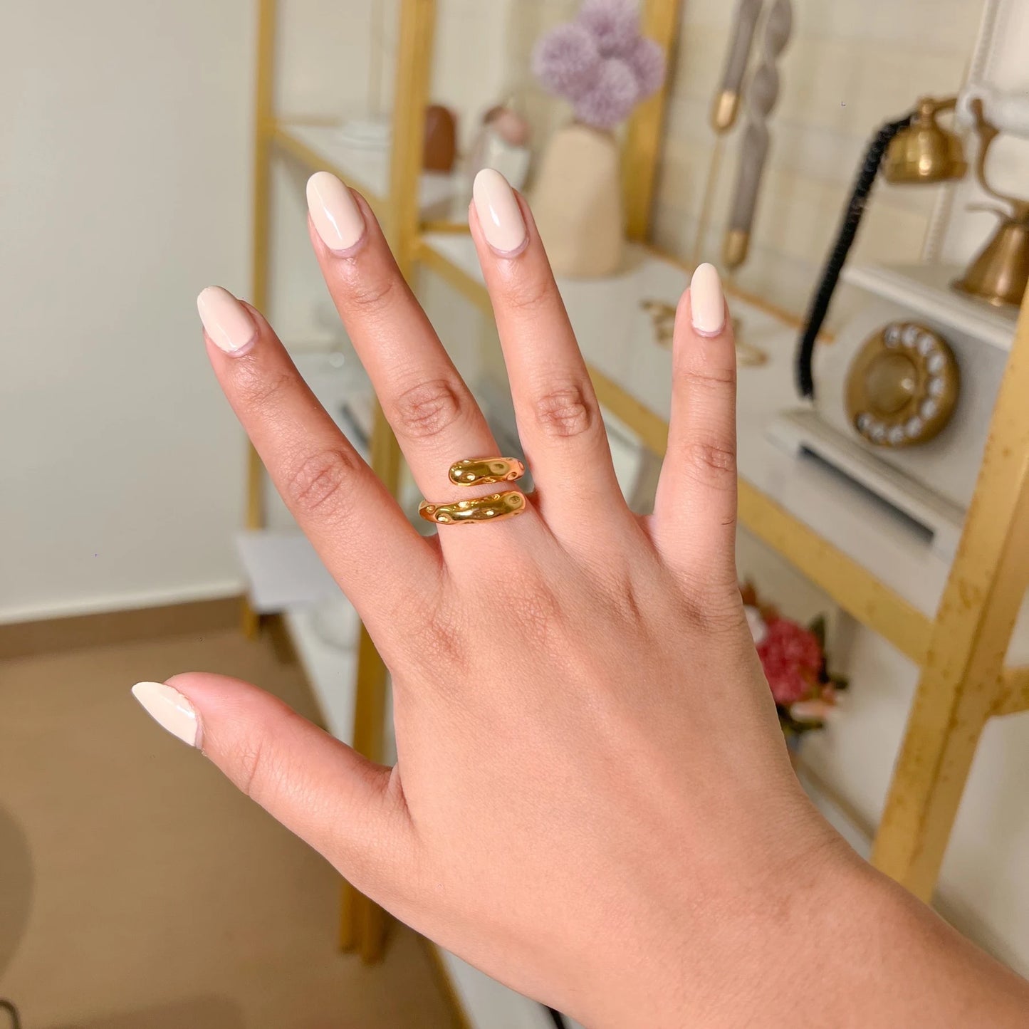 Stella Loop Ring - 18K Gold Plated