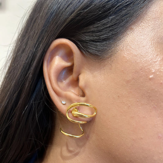 Twist Muse Earrings - 18K Gold Plated