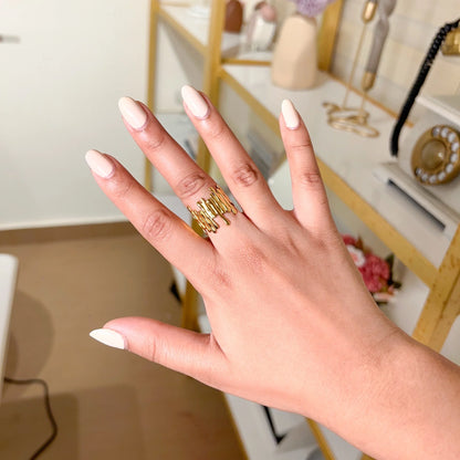 Urban Edge Ring - 18K Gold Plated