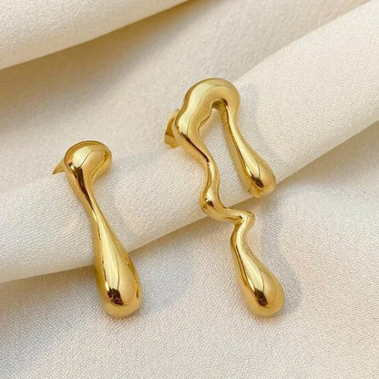 Melted Muse Earrings - 18K Gold Plated