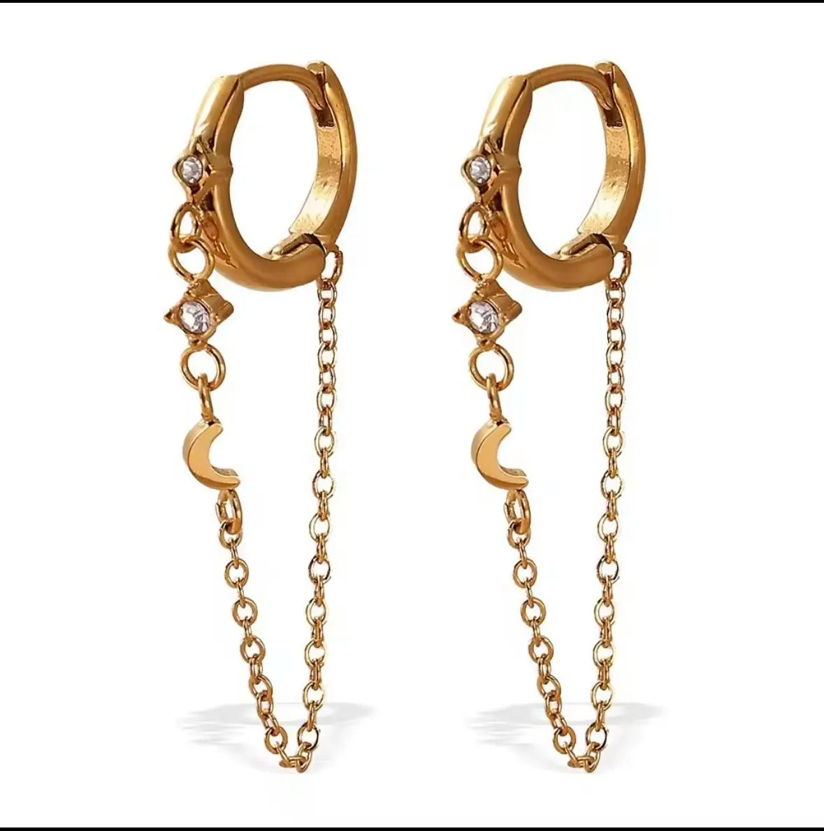 Night Sky Huggies Earrings