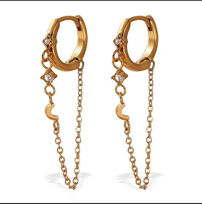 Night Sky Huggies Earrings