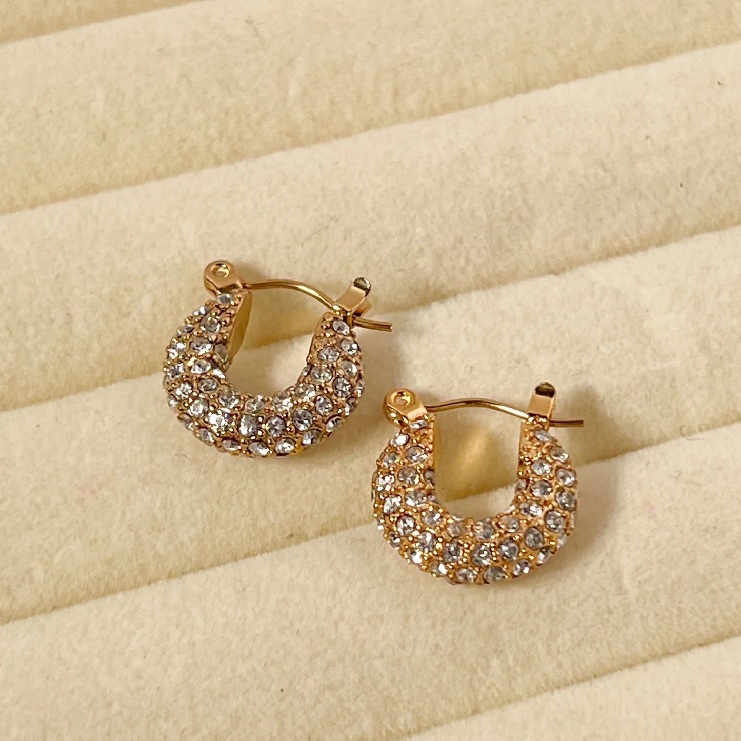Galaxy Gleam Hoops Earrings - 18K Gold Plated